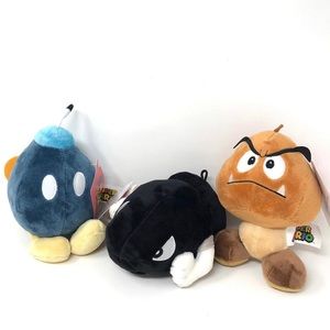 Set of 3 Super Mario - Goomba, Bullet Bill and Bob-omb  Stuffed Plush Good Stuff